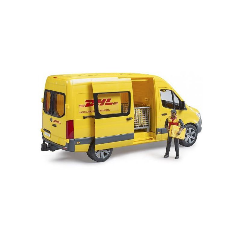 מרצדס בנץ ספרינטר DHL עם שליח וחבילות מבית Bruder