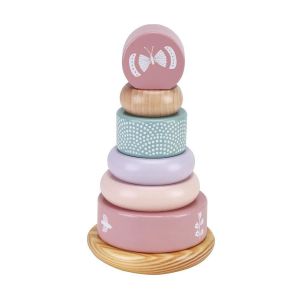 מגדל טבעות עץ פסטל