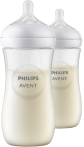 2 בקבוקי האכלה 330 מ''ל Avent Natural Response - צבע שקוף